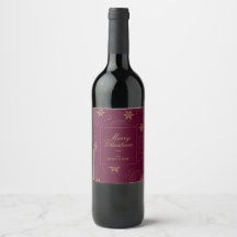 Presente de Festa de Natal em Dourado e Burgundy A