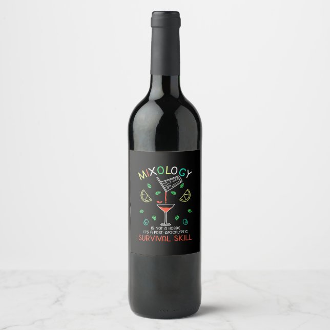 Rótulo De Garrafa De Cerveja Presente de Natal | Barman Mixologista (Frente)