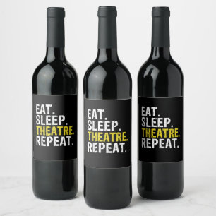 Rótulo De Garrafa De Cerveja Presente de Repetição do Ator do Teatro de Repou