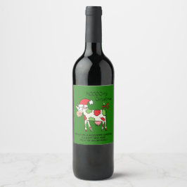 Rótulo De Garrafa De Cerveja Presente de vinho de Natal de Cartoon Engraçado de
