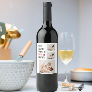 Rótulo De Garrafa De Cerveja Presente do Feliz dia de as mães de Fotos e Texto