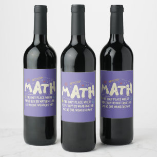 Rótulo De Garrafa De Cerveja Presente do professor de matemática de matemática