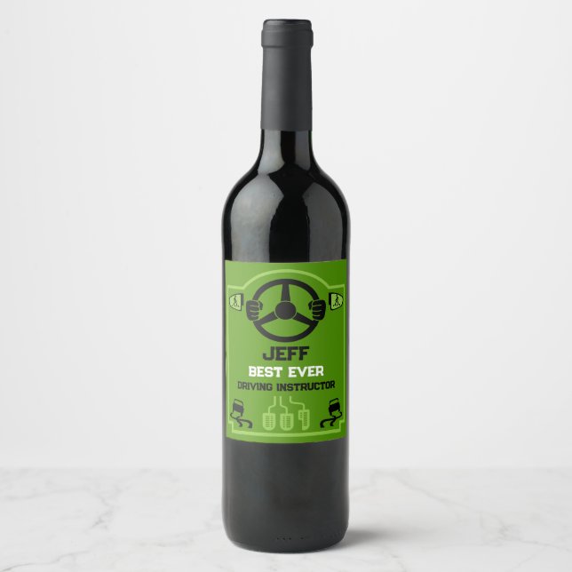 Rótulo De Garrafa De Cerveja Presente engraçado para instrutor de condução (Frente)