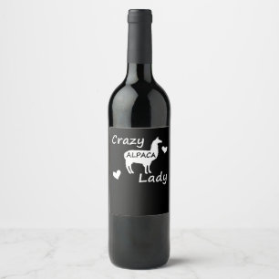 Rótulo De Garrafa De Cerveja Presente Llama  Louca Senhora Alpaca
