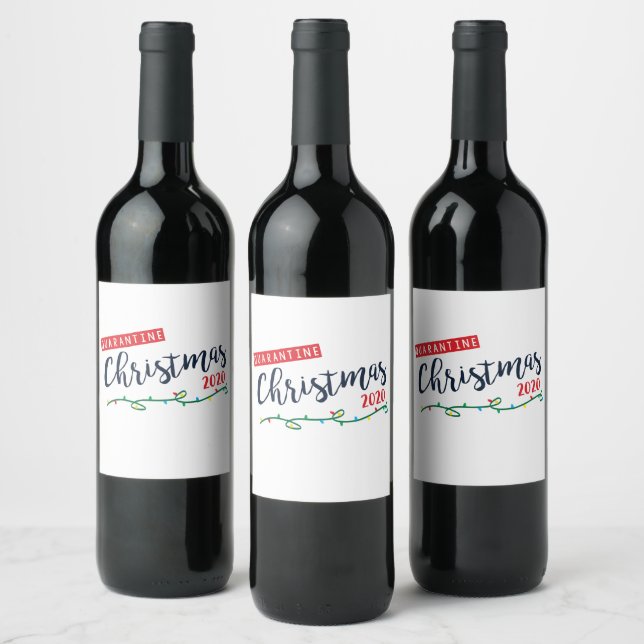 Rótulo De Garrafa De Cerveja Presente no rótulo do vinho de 2020 da Quarantine  (Garrafas)