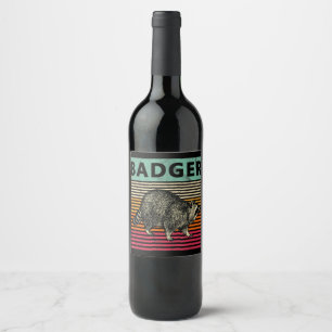 Rótulo De Garrafa De Cerveja Presente para cães Badger Wisconsin