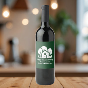 Rótulo De Garrafa De Cerveja Presente Personalizado de Inauguração de Casa Flor