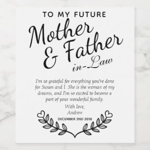 Rótulo De Garrafa De Cerveja Presente personalizado elegante de casamento entre