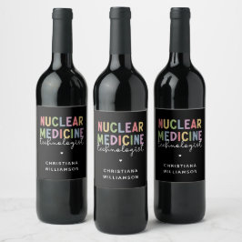Rótulo De Garrafa De Cerveja Presentes do tecnólogo de Medicina Nuclear Persona