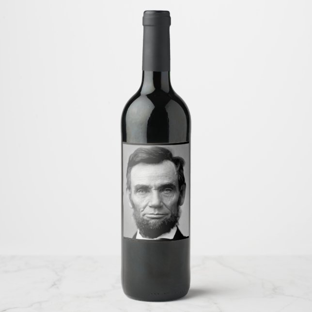 Rótulo De Garrafa De Cerveja Presidente Abraham Lincoln (Frente)