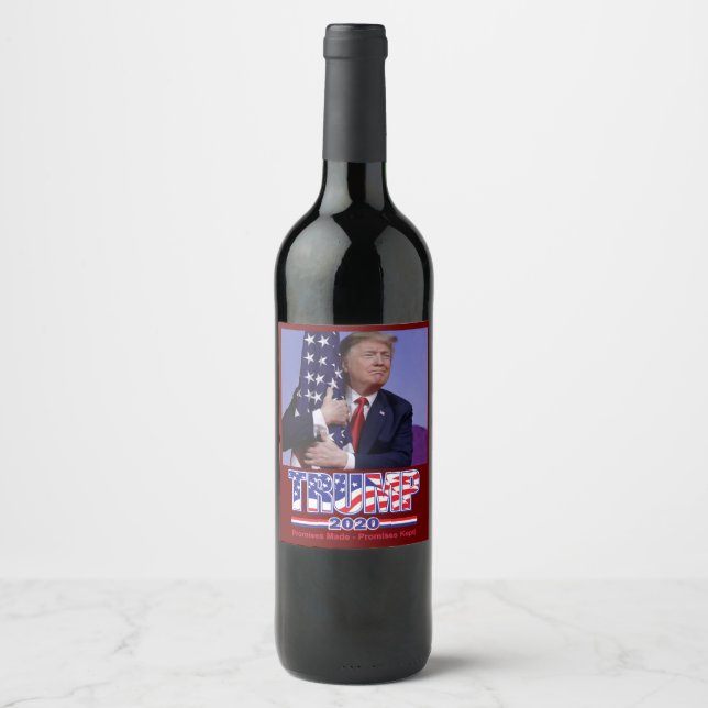 Rótulo De Garrafa De Cerveja Presidente Trump - Trump -2020 Promessas Feitas (Frente)