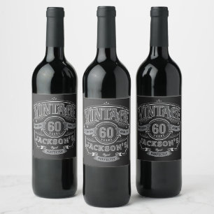 Rótulo De Garrafa De Cerveja Preto e Branco Vintage Envelhecido à Perfeição Ani