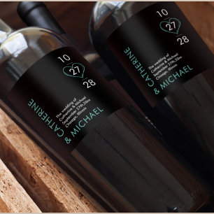 Rótulo De Garrafa De Cerveja Preto e Verde Elegante Minimalista Moderno