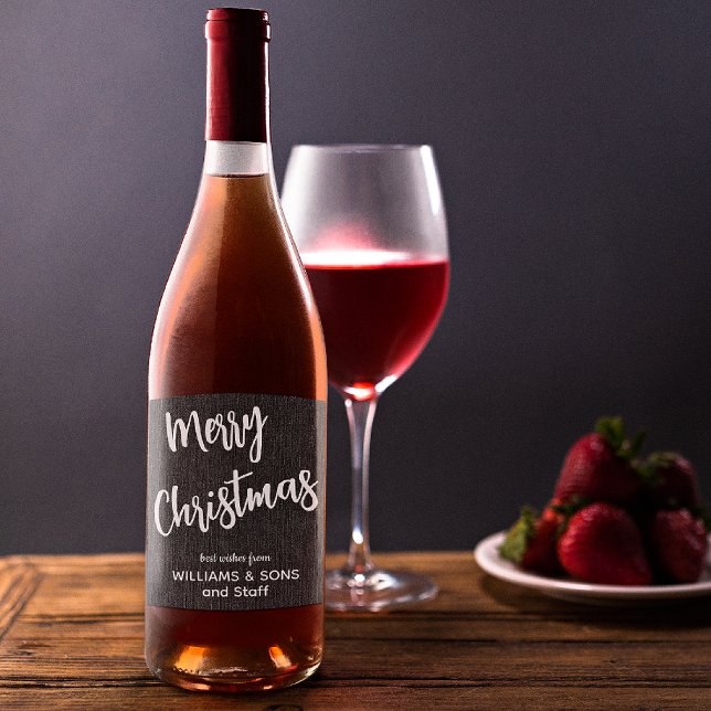 Rótulo De Garrafa De Cerveja Preto Ganga Branco Script, Nome da Empresa Conjunt (Criador carregado)