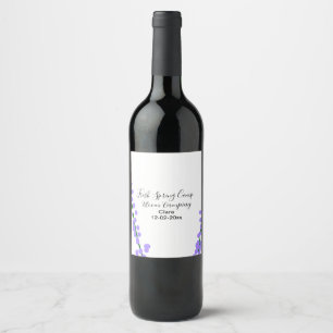 Rótulo De Garrafa De Cerveja Primavera fresca camping lavanda flores nome data