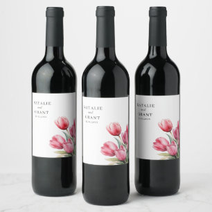 Rótulo De Garrafa De Cerveja Primavera Tulip Wedding
