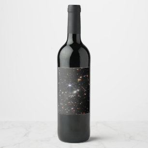 Rótulo De Garrafa De Cerveja Primeira Visão de Campo Profundo do Universo de We