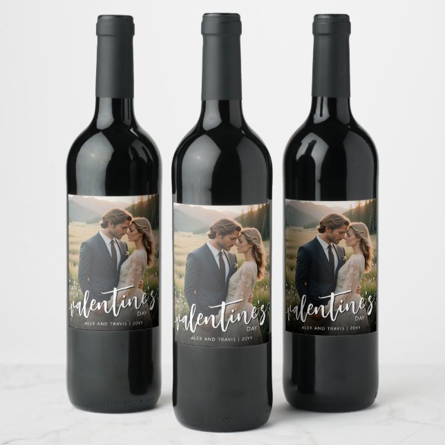 Rótulo De Garrafa De Cerveja Primeiro Dia de os namorados personalizado do Phot (Garrafas)