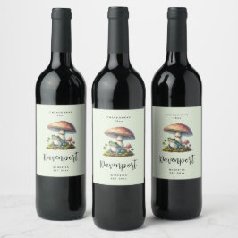 Rótulo De Garrafa De Cerveja Produção de Vinho com Tema de Sapo Debaixo de Cogu