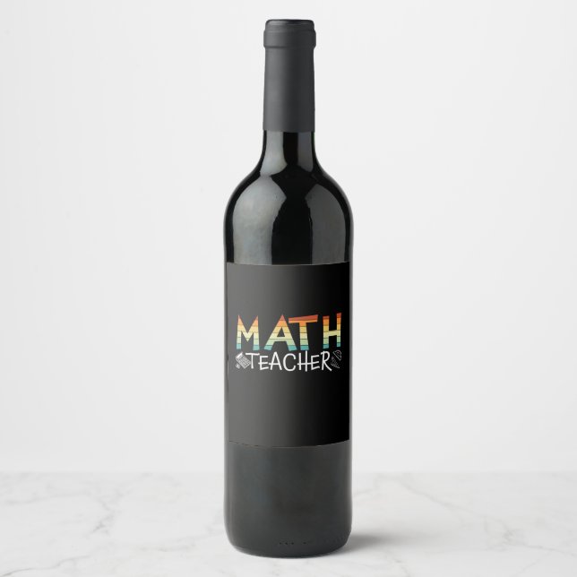 Rótulo De Garrafa De Cerveja Professor de Matemática (Frente)