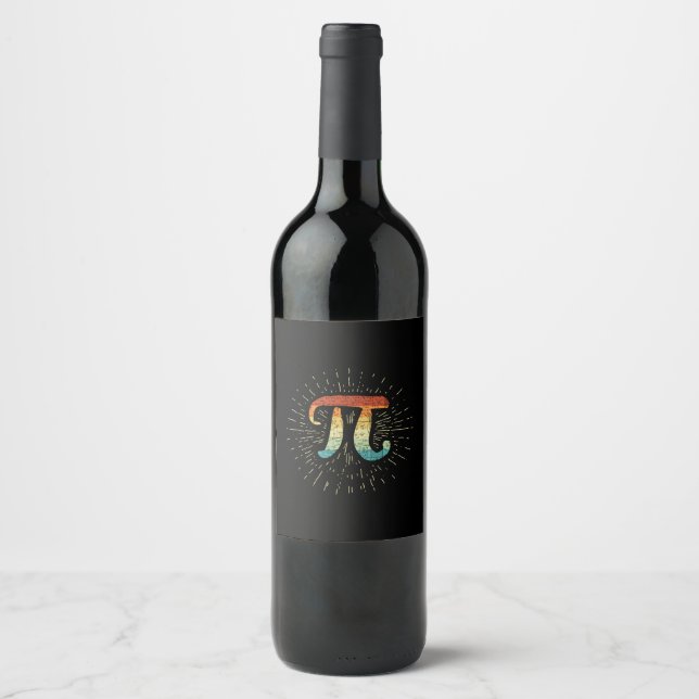 Rótulo De Garrafa De Cerveja Professor de Matemática, Cute Pi (Frente)