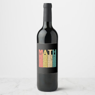 Rótulo De Garrafa De Cerveja Professor de Matemática Vintage Definição de Ma