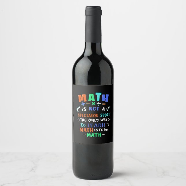 Rótulo De Garrafa De Cerveja Professora Gift Math Não É Espectadora (Frente)