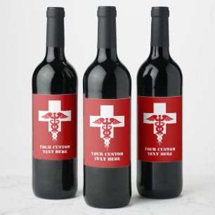 Rótulo De Garrafa De Cerveja Profissional Médico de Texto Personalizado