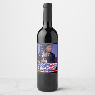 Rótulo De Garrafa De Cerveja Promessas feitas e cumpridas pela Trump 2020