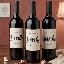 Rótulo De Garrafa De Cerveja Promovida a Tia Estabelecida Ano Personalizado Cre