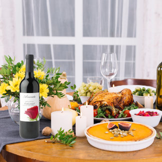 Rótulo De Garrafa De Cerveja Proposta de Dama de Honra Rosa Vermelha