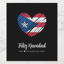 Rótulo De Garrafa De Cerveja Puerto Rican Flag Coquito