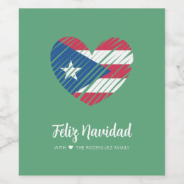 Rótulo De Garrafa De Cerveja Puerto Rican Flag Coquito