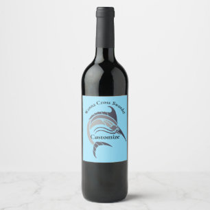 Rótulo De Garrafa De Cerveja Pulando Espadarte Thunder_Cove