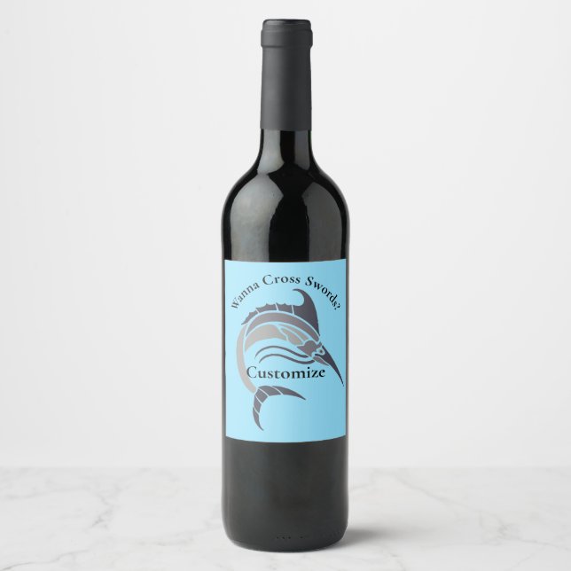 Rótulo De Garrafa De Cerveja Pulando Espadarte Thunder_Cove (Frente)