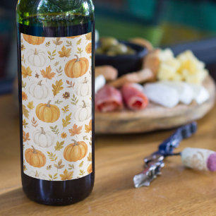 Rótulo De Garrafa De Cerveja Pumpkin Bonito   Ação de Graças