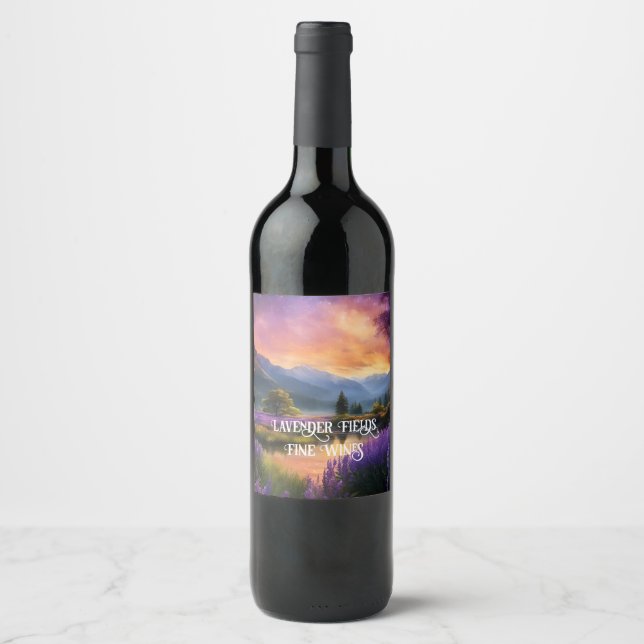 Rótulo De Garrafa De Cerveja Purple Mountain Valley Sunrise Obrigado (Frente)
