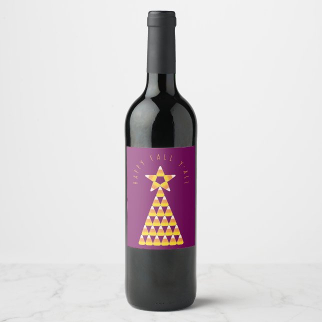 Rótulo De Garrafa De Cerveja Queda da Árvore de Natal do Milho Doce (Frente)