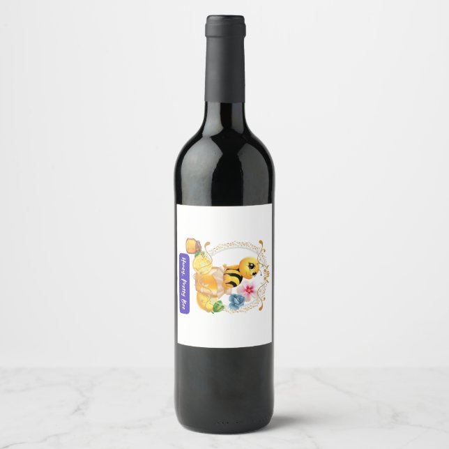Rótulo De Garrafa De Cerveja Querida, Bonito Abelha (Frente)