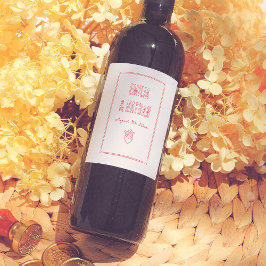 Rótulo De Garrafa De Cerveja Quirky Retro Love Struck Hand Drawn Cupid Wedding