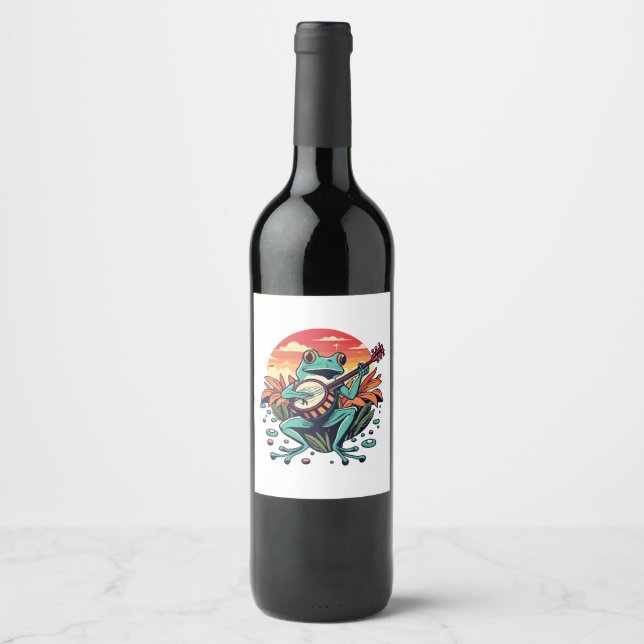 Rótulo De Garrafa De Cerveja Rã Banjo (Frente)