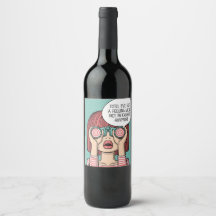 Rapariga com Binoculares Ilustração de Vinho