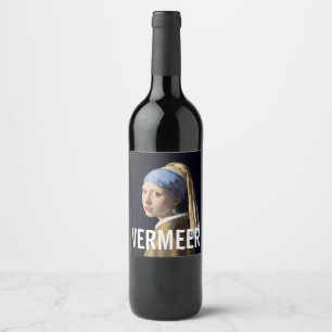 Rótulo De Garrafa De Cerveja Rapariga com o Vermeer do Brinco de Pérola 