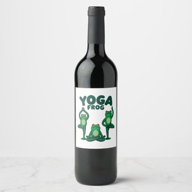 Rótulo De Garrafa De Cerveja Rãs de Yoga (Frente)