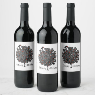 Rótulo De Garrafa De Cerveja Raven decora a árvore de Natal