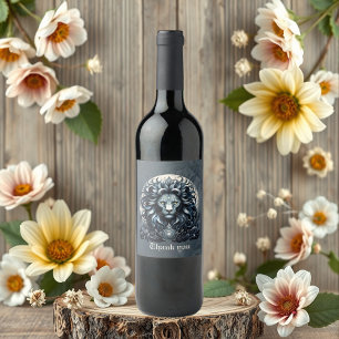 Rótulo De Garrafa De Cerveja Real elegância, uma majestosa ornamentado de cabeç