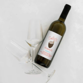 Rótulo De Garrafa De Cerveja Receita de Coquito Bebida Coco Desenhado à Mão  Co
