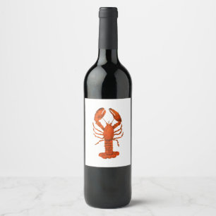 Rótulo De Garrafa De Cerveja Red Lobster