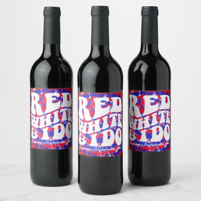 Rótulo De Garrafa De Cerveja Red White e eu | Retro Tie Dye (Garrafas)