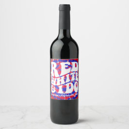 Rótulo De Garrafa De Cerveja Red White e eu | Retro Tie Dye